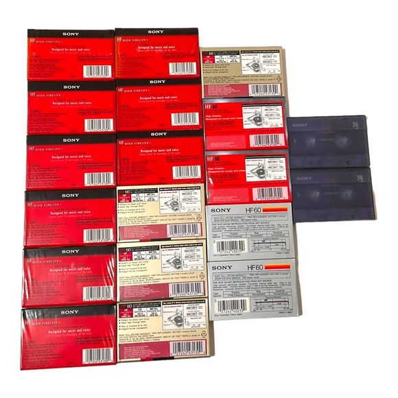 Mixed Lot 19 Sony High Fidelity HF 60 and 74 Min Normal Bias Cassette Tapes NEW - Picture 12 of 13